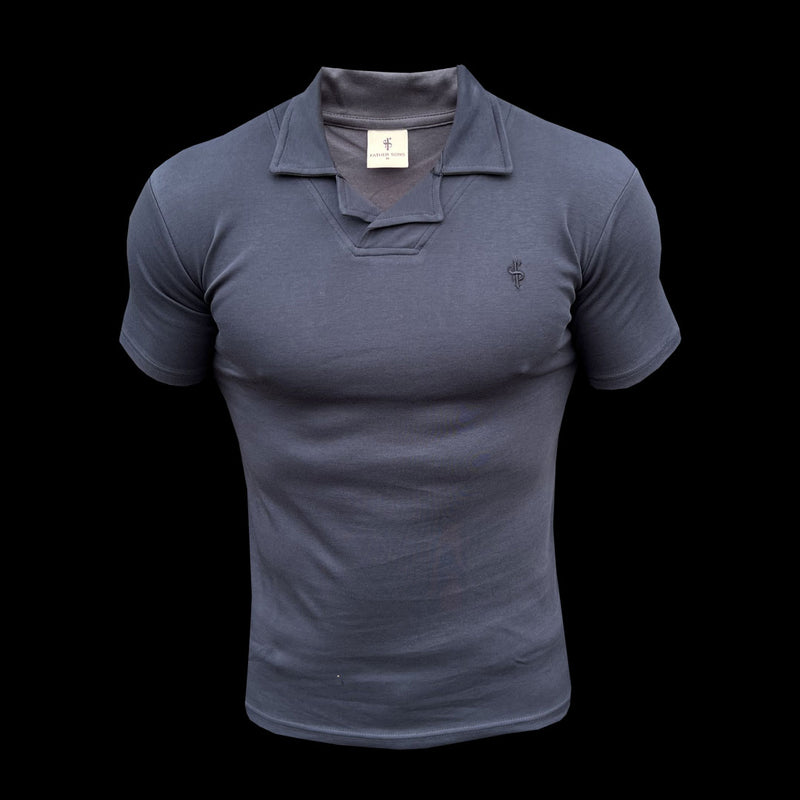 Father Sons Classic Navy Polo Shirt With Revere Collar - FSH1062