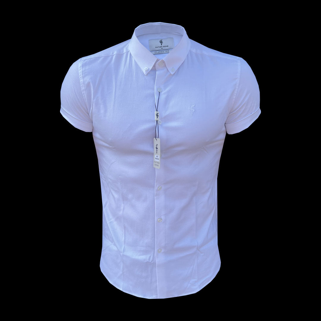 Classic Stretch Oxford Short Sleeve White - FS1015