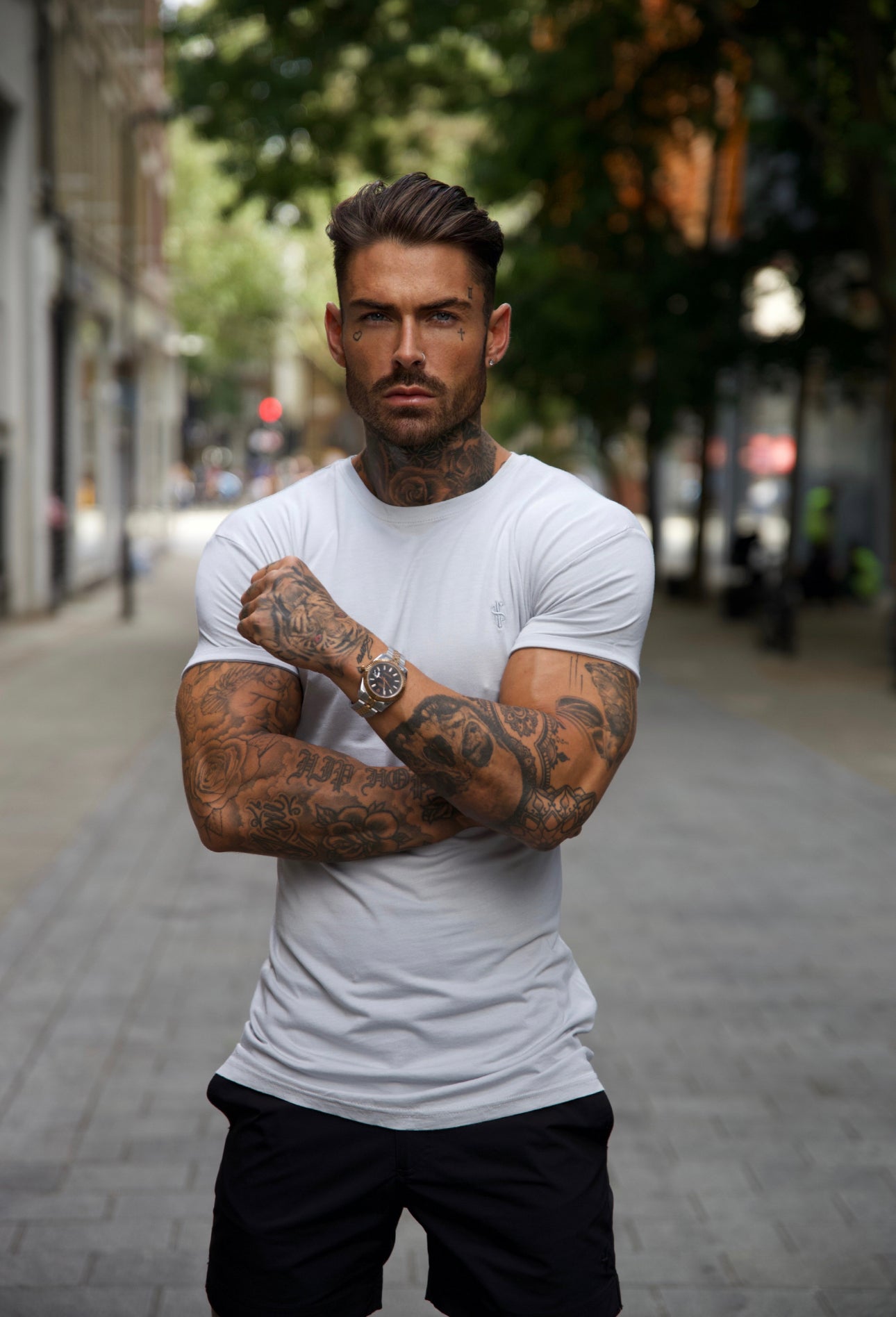 Light Grey Bamboo Crew T Shirt - FSH578