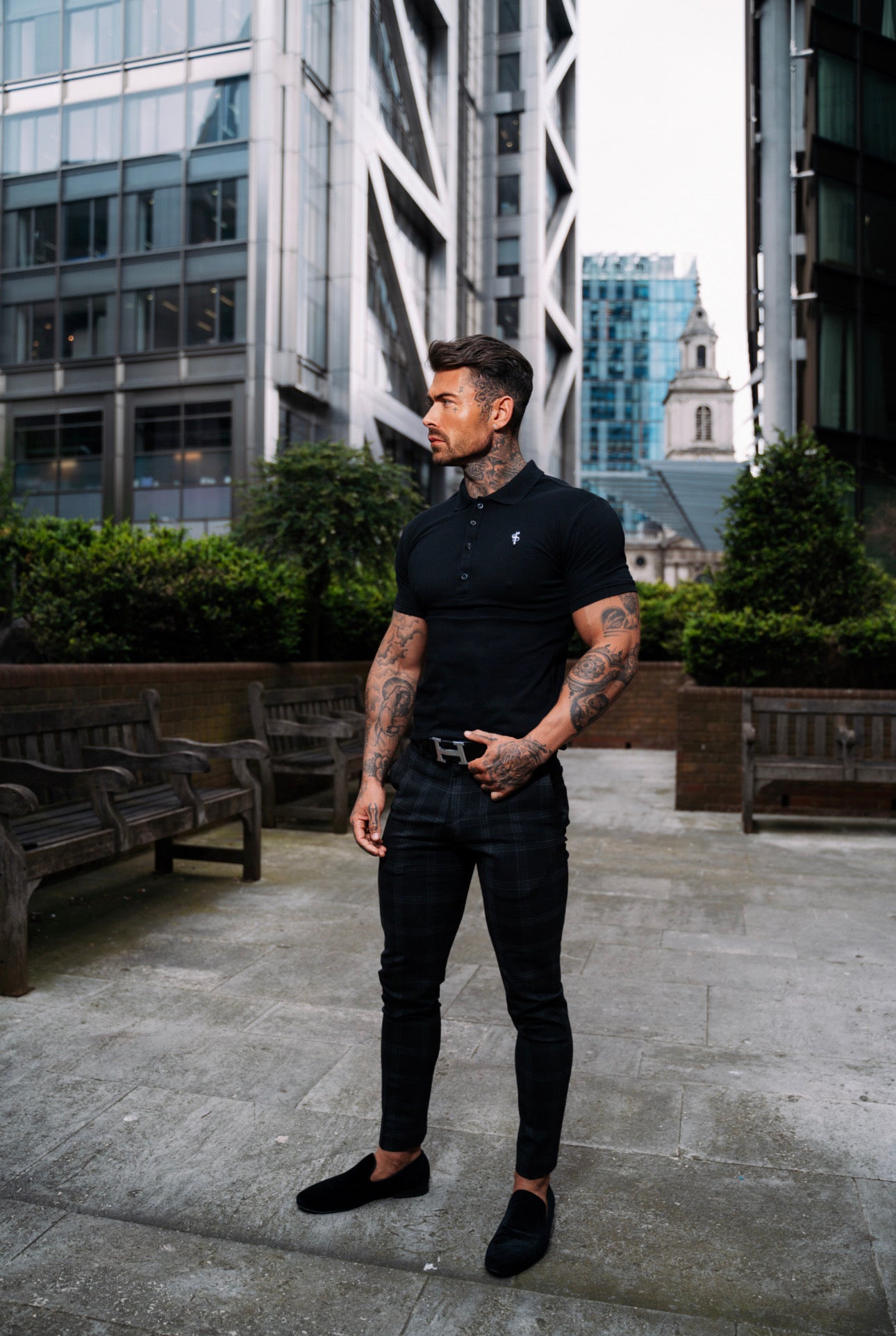 Classic Black Polo Shirt - FSH041