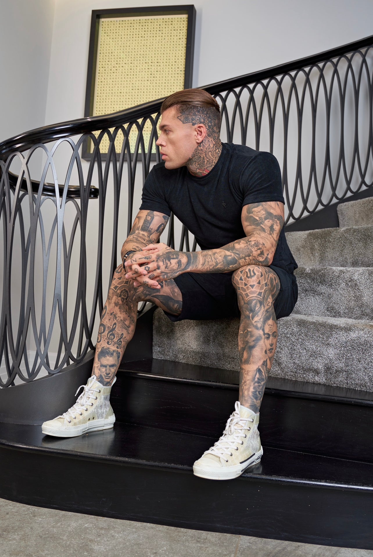 Black Towelling Shorts - FSH817