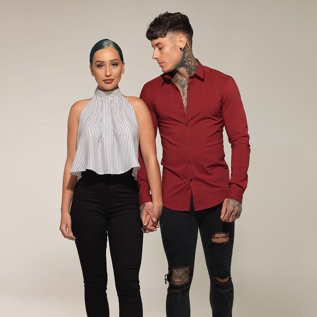 Super Slim Stretch Classic Oxblood Red - FS141