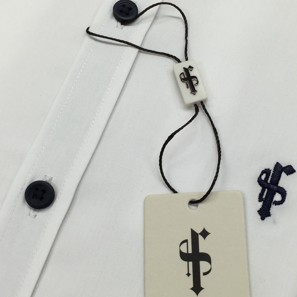 Classic White & Navy Contrast - FS153 (LAST CHANCE)