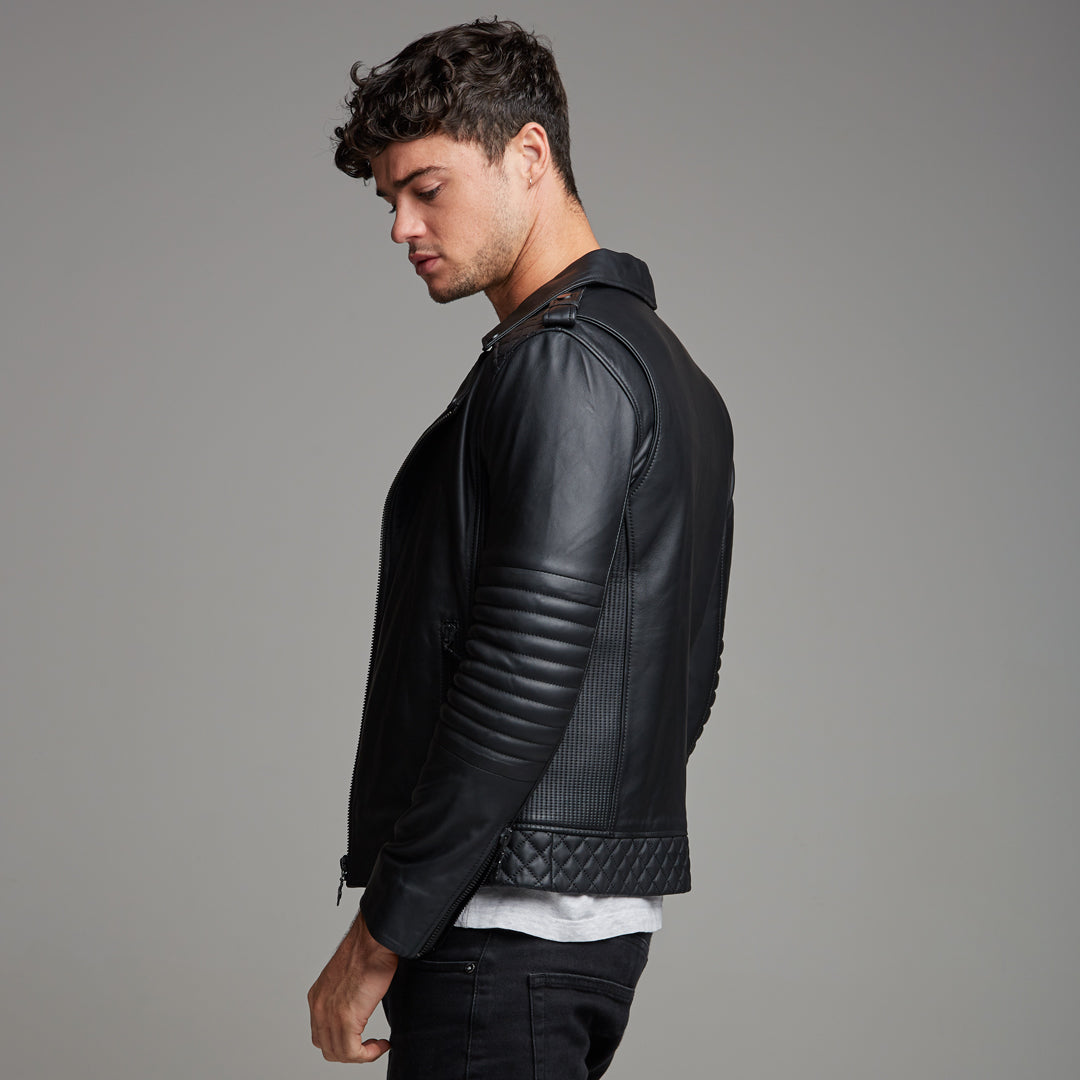 Black Leather Jacket - FSH104