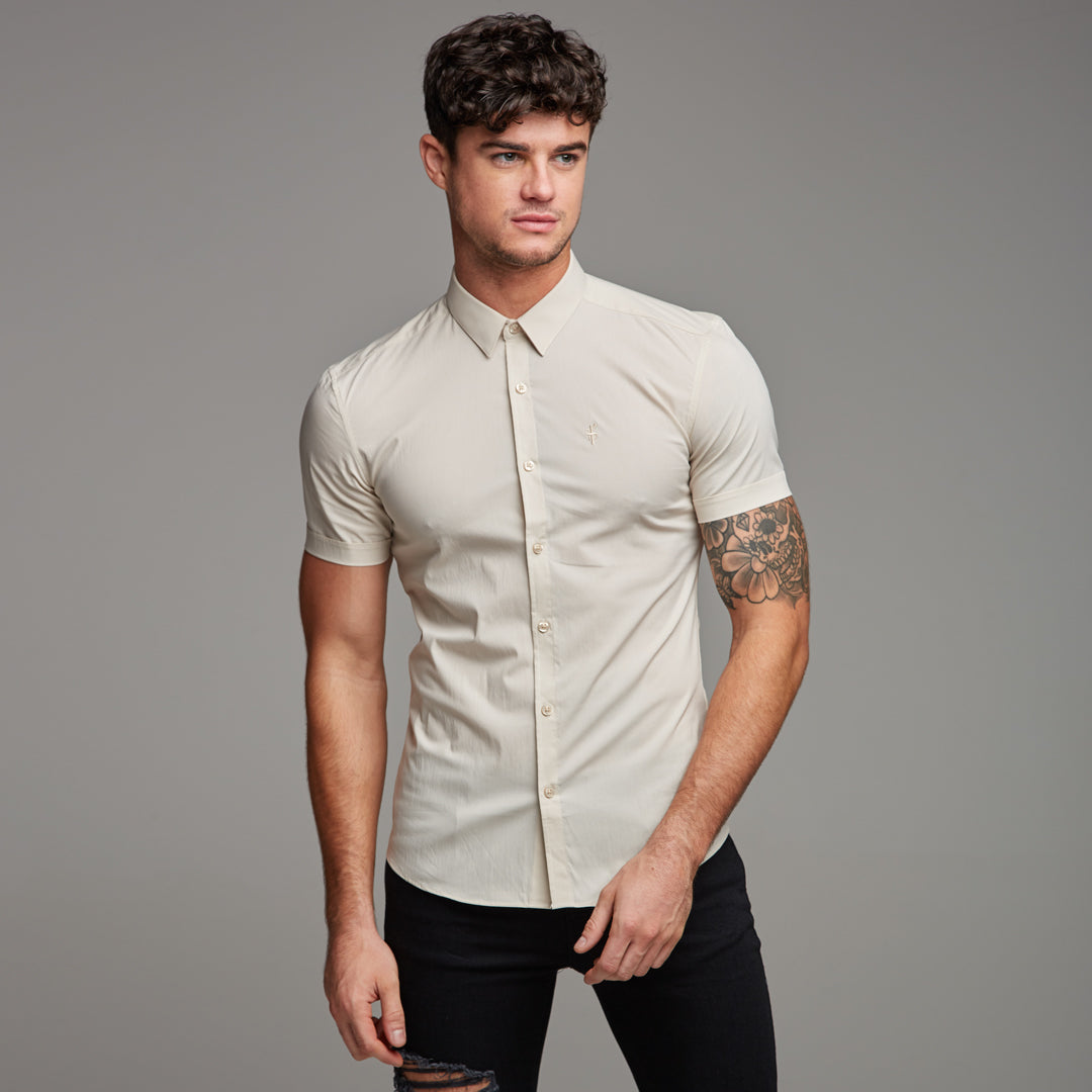 Super Slim Stretch Classic Sand Short Sleeve - FS239