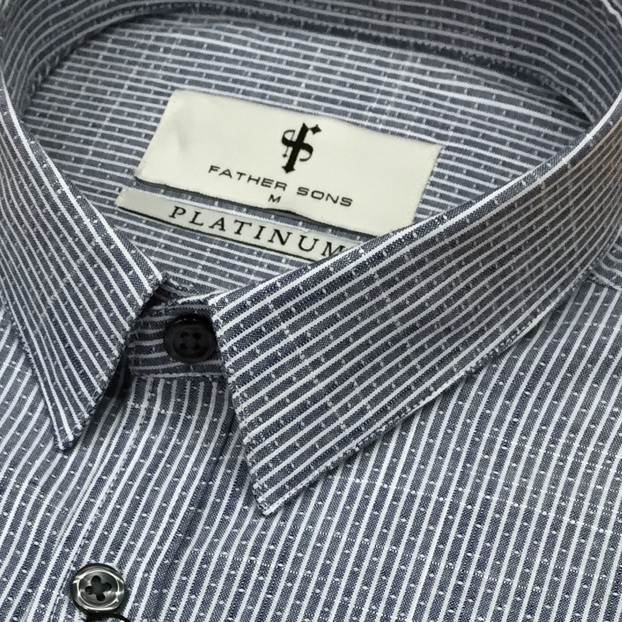 Platinum Stripe Grey Dobby Print - FS102 (LAST CHANCE)