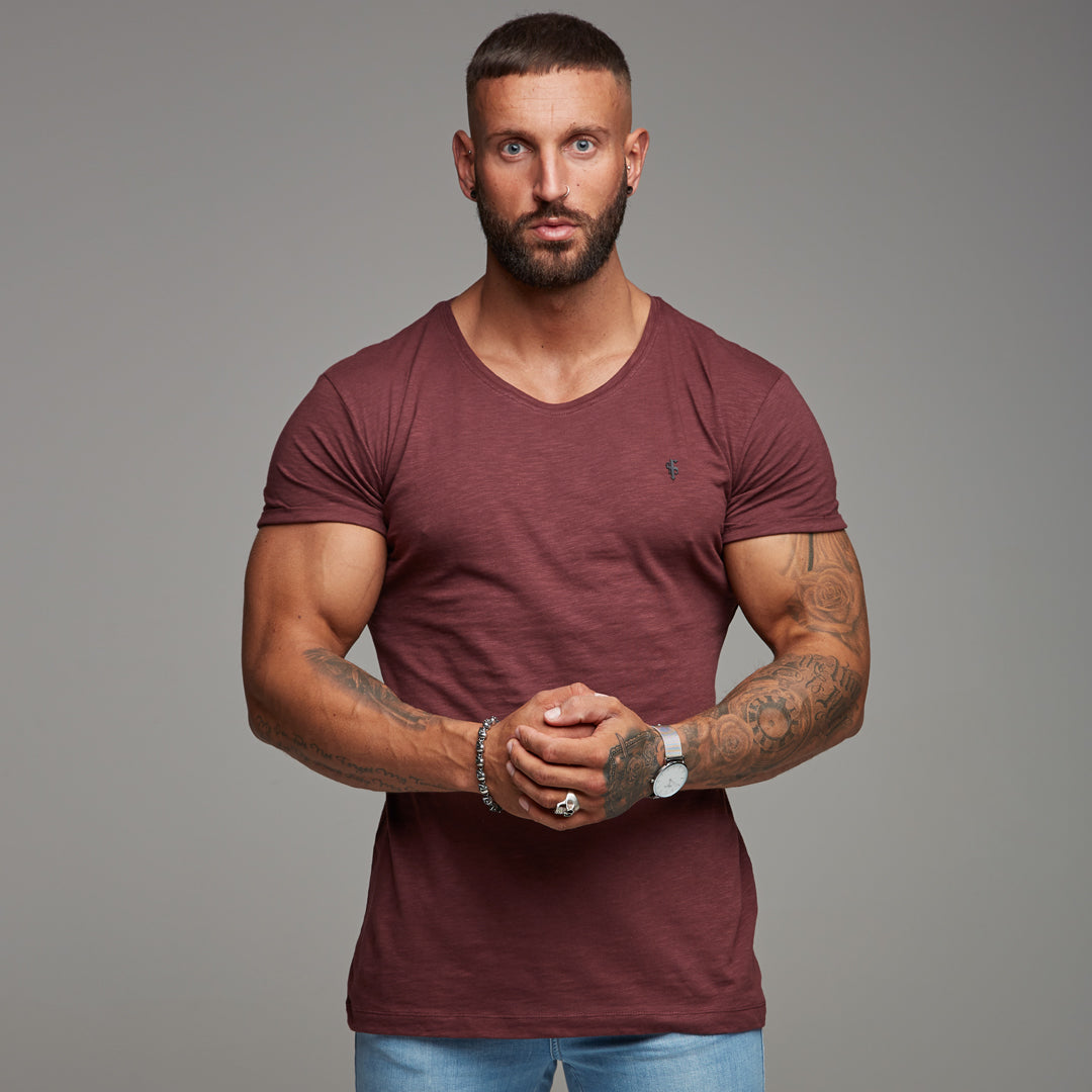 Burgundy Slub Crew - FSH056