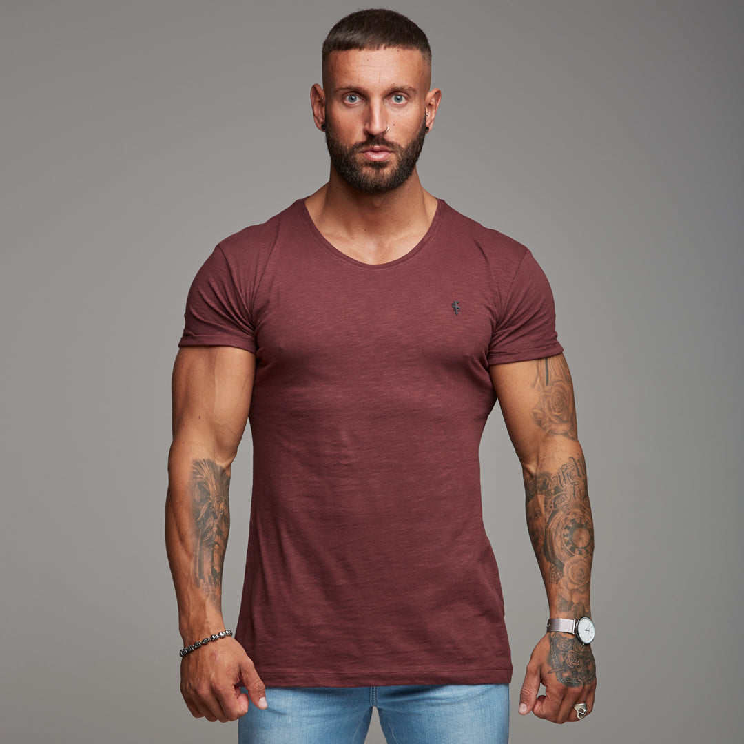 Burgundy Slub Crew - FSH056