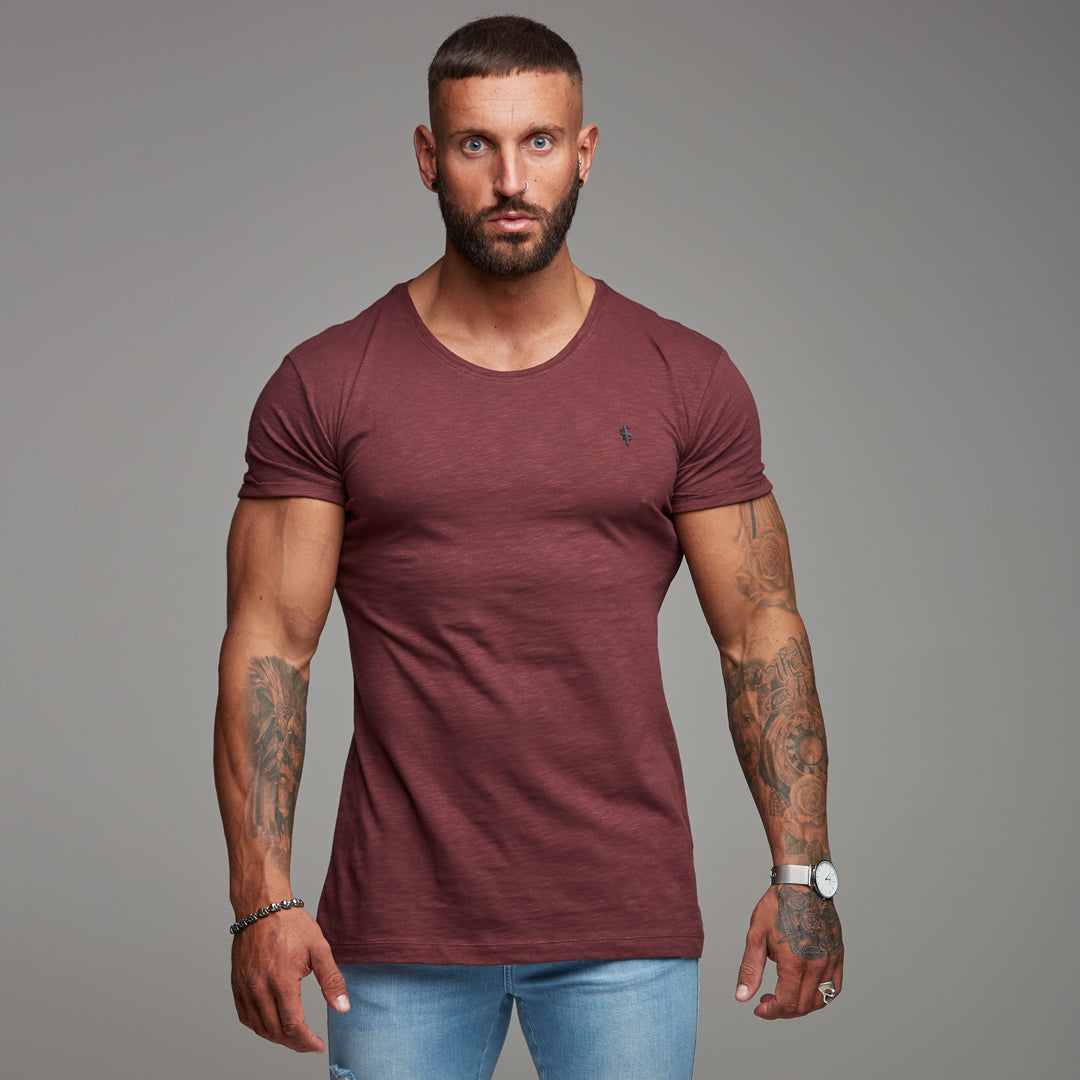 Burgundy Slub Crew - FSH056
