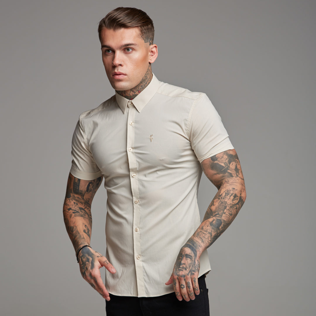 Super Slim Stretch Classic Sand Short Sleeve - FS239