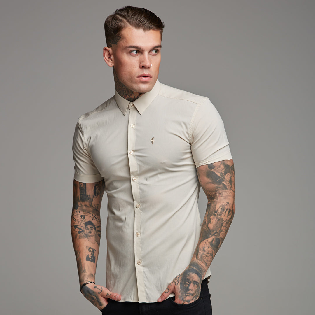 Super Slim Stretch Classic Sand Short Sleeve - FS239