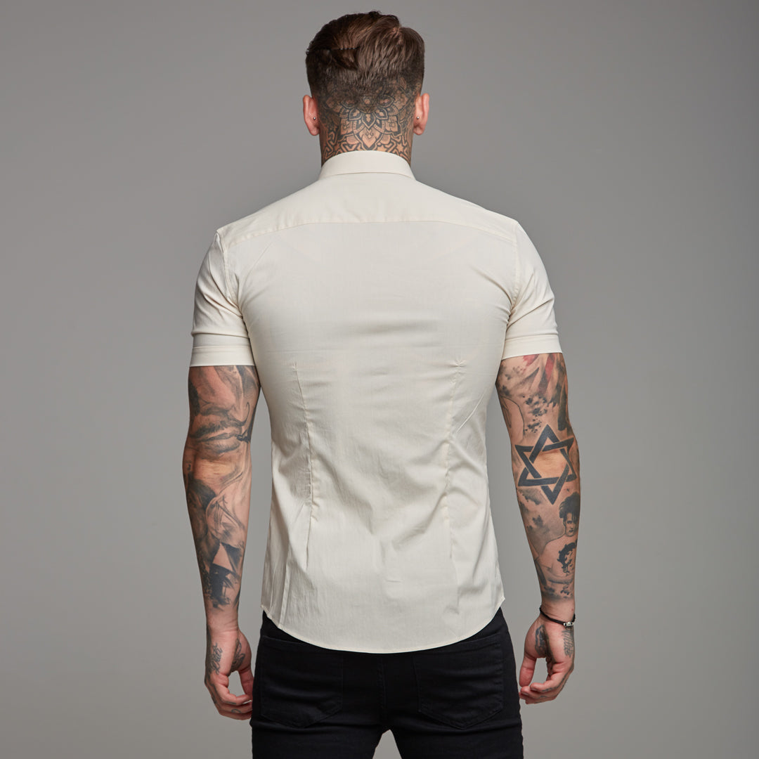 Super Slim Stretch Classic Sand Short Sleeve - FS239