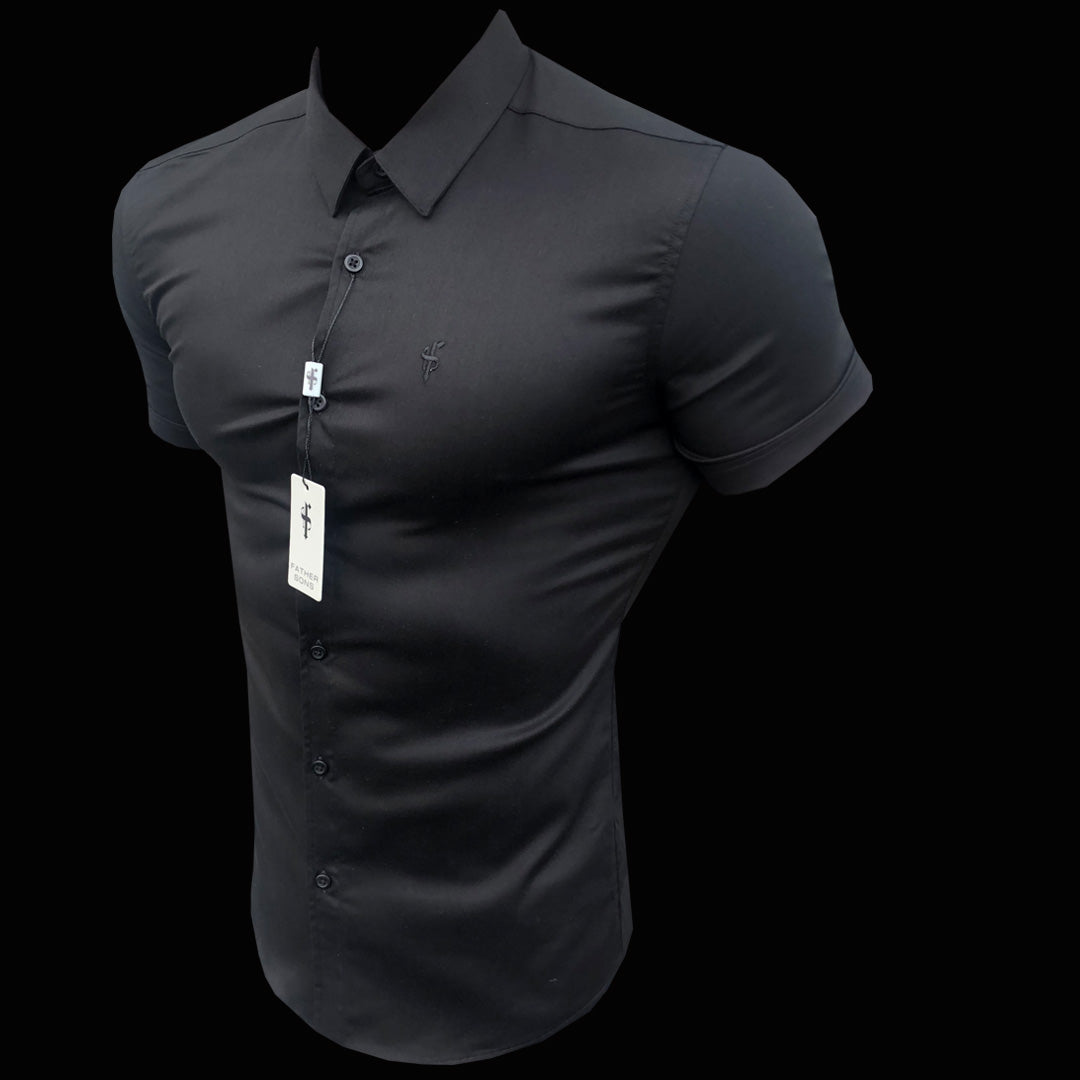Super Slim Luxe Ultra Stretch Classic Black Short Sleeve - FS227
