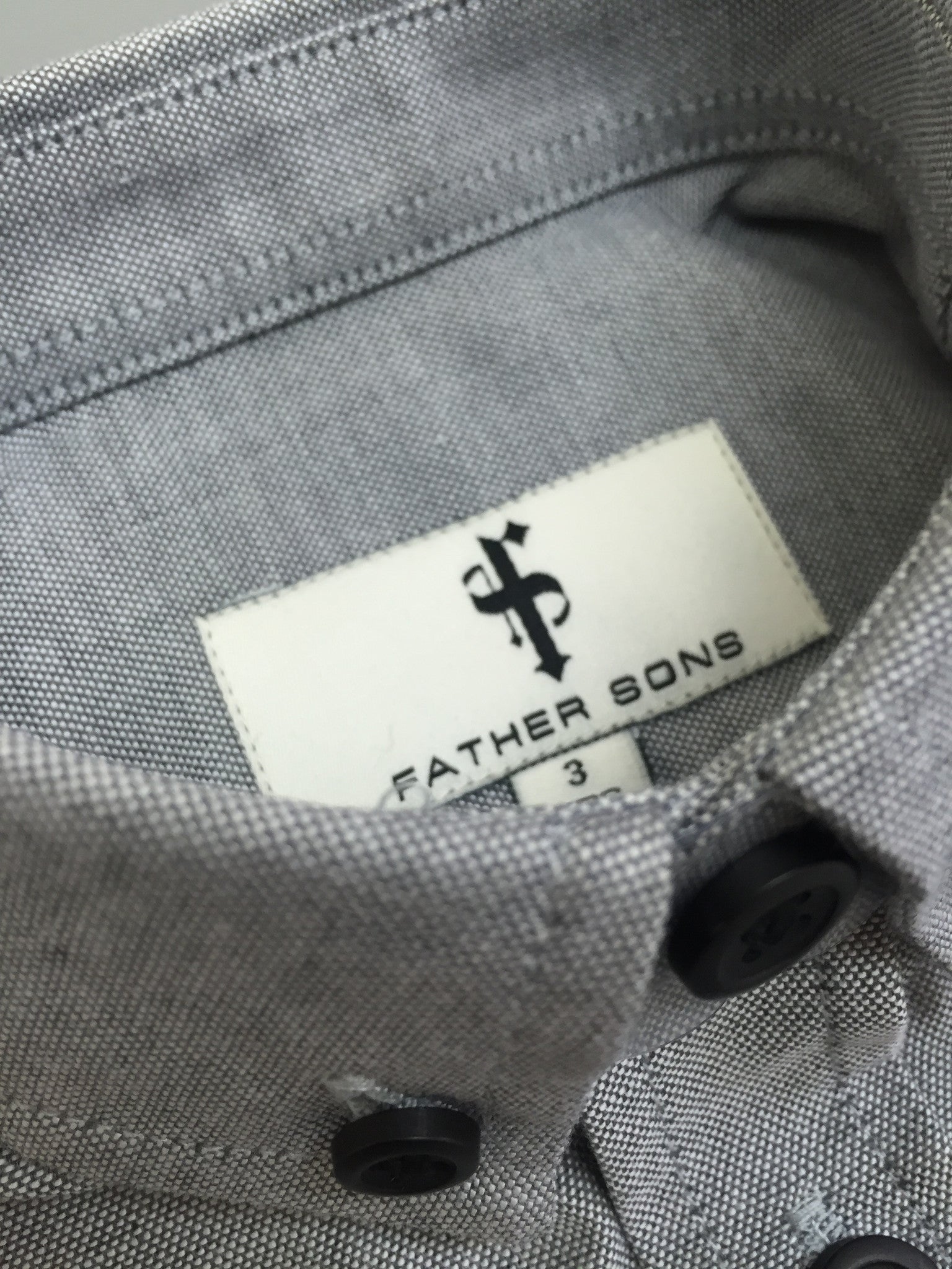 Boys Grey Oxford Contrast - FSB004 (LAST CHANCE)