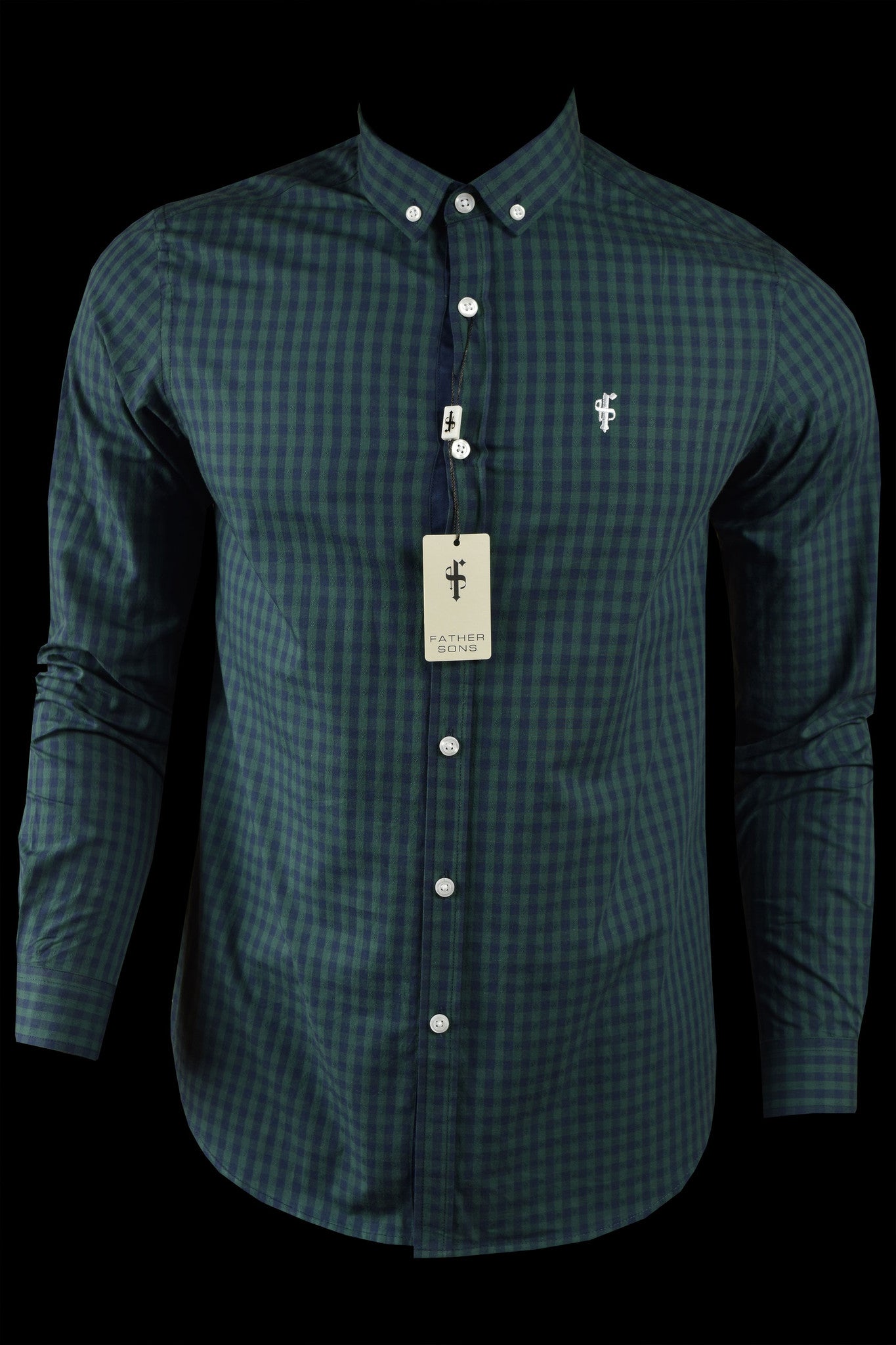 Green & Navy Tartan Long Sleeve - FS083 (LAST CHANCE)