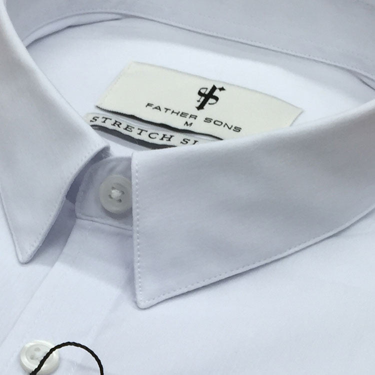Super Slim Stretch Classic White Short Sleeve - FS126