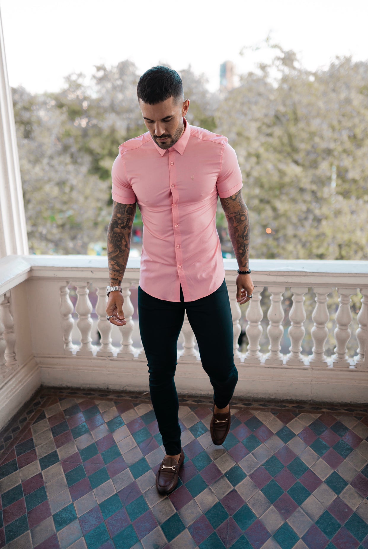 Slim Stretch Navy Sateen Trousers - FSH406