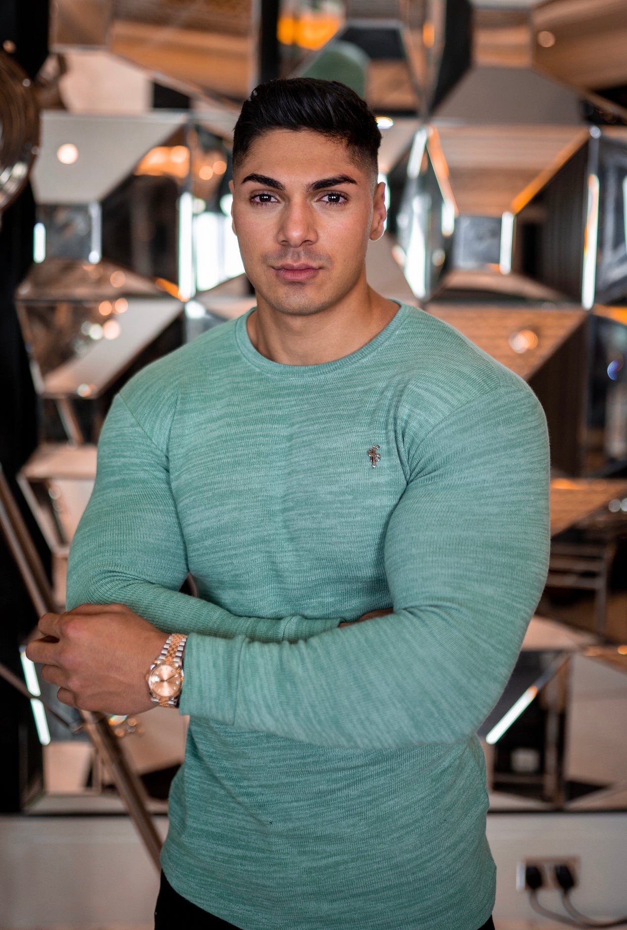 Classic Green Super Slim Jumper - FSH233