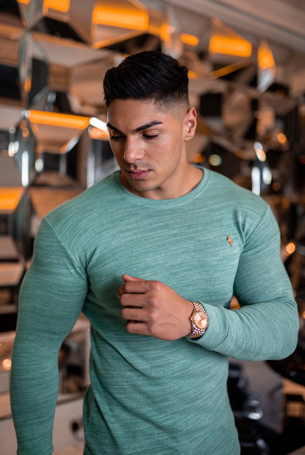 Classic Green Super Slim Jumper - FSH233