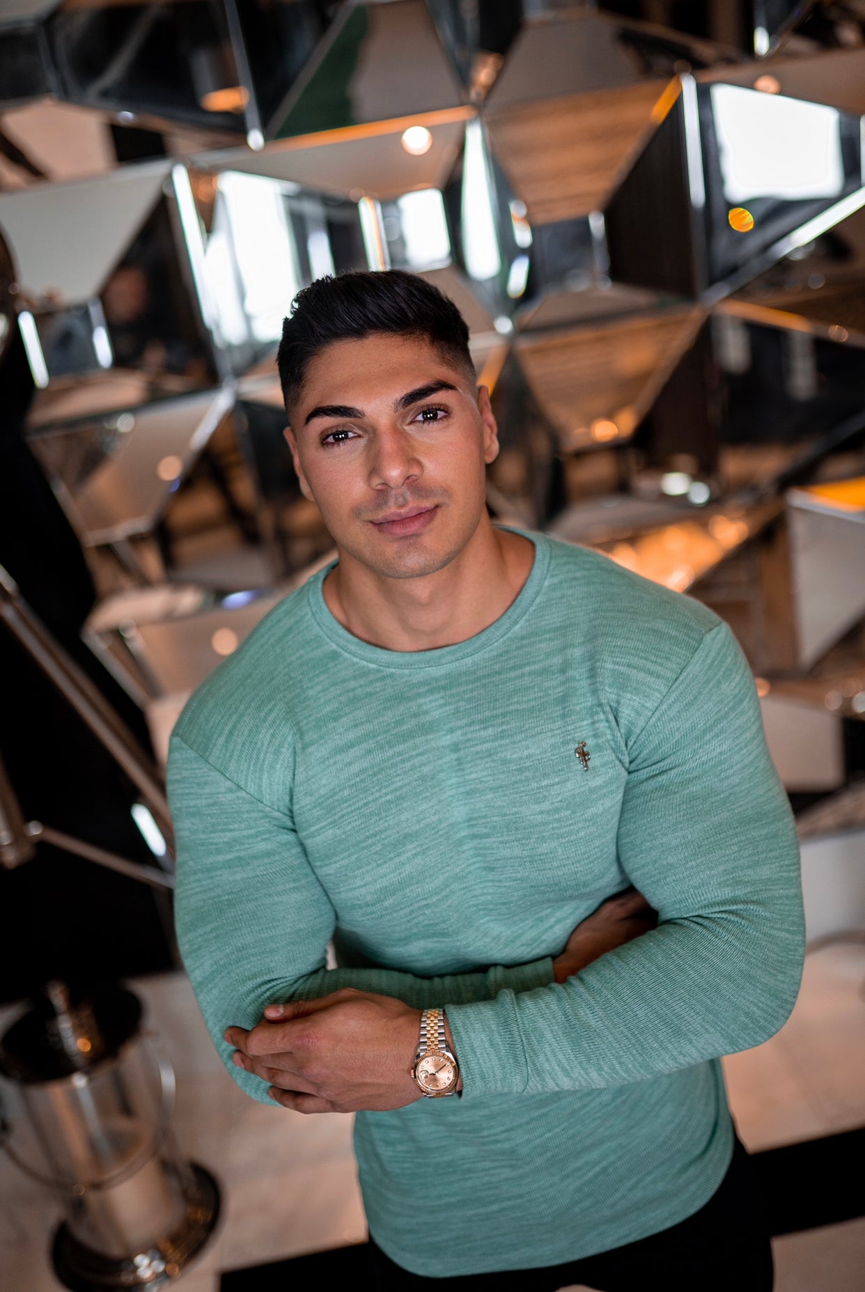 Classic Green Super Slim Jumper - FSH233