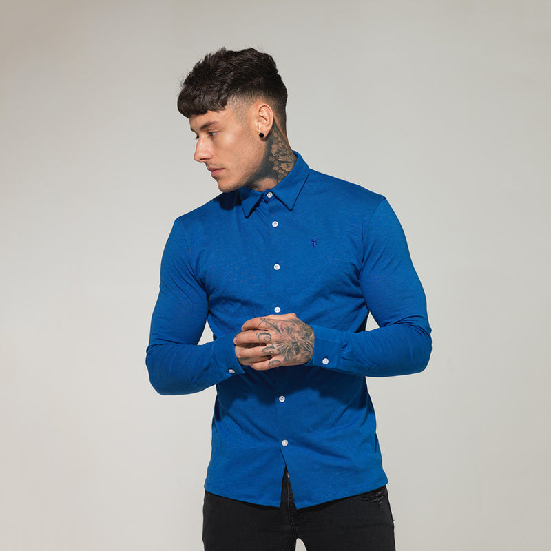 Father Sons Super Slim Royal Blue Jersey - FSH02 (LAST CHANCE)