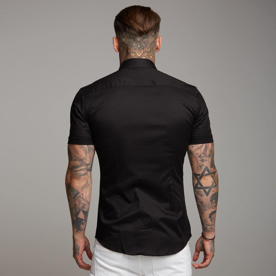 Super Slim Luxe Ultra Stretch Classic Black Short Sleeve - FS227