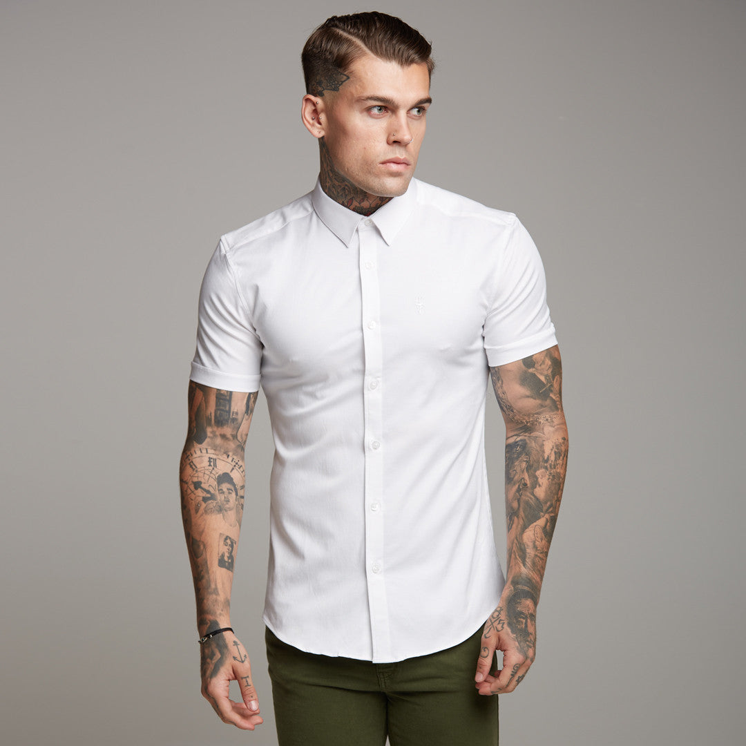 Super Slim Luxe Ultra Stretch Classic White Short Sleeve - FS332