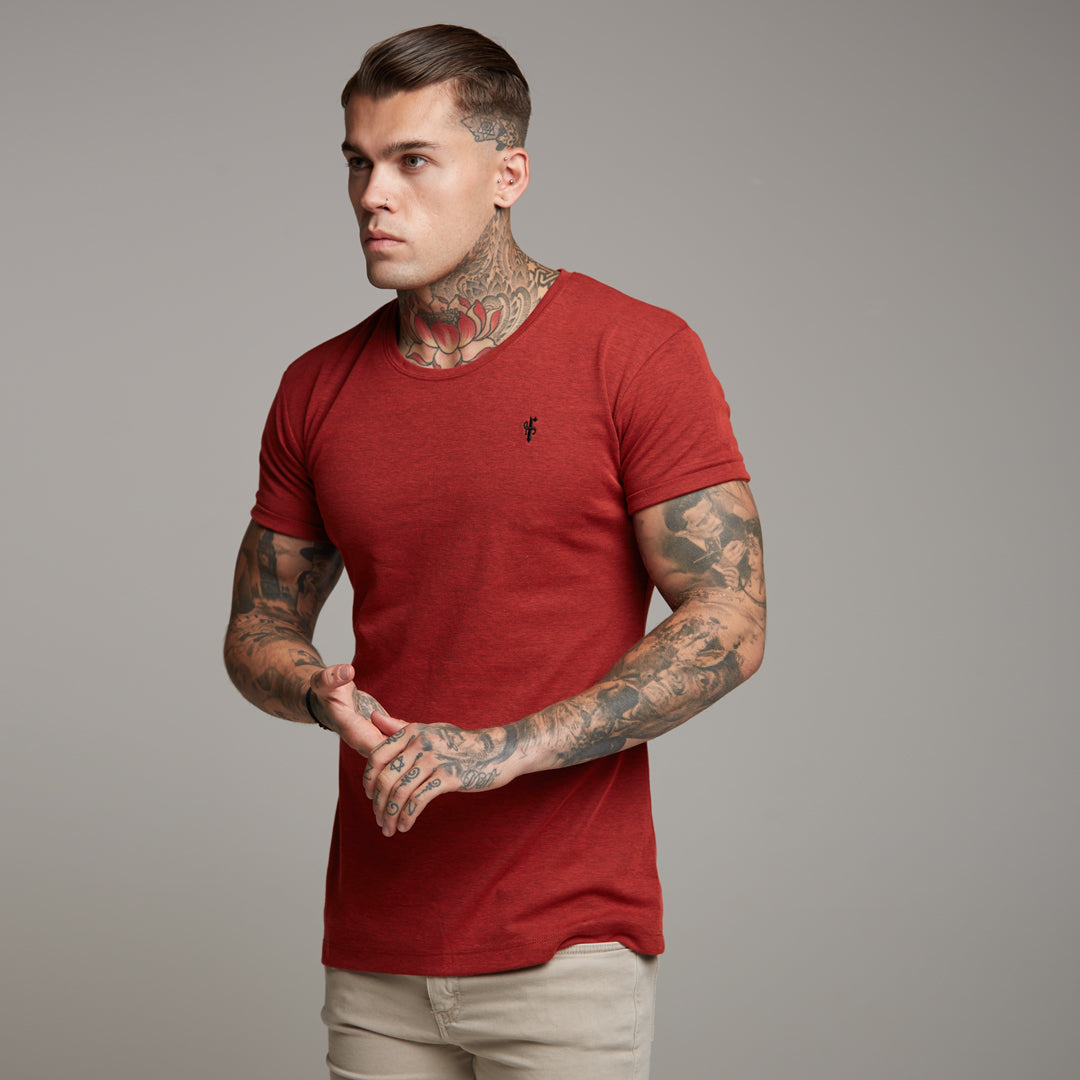 Red & Black Mesh Crew - FSH143