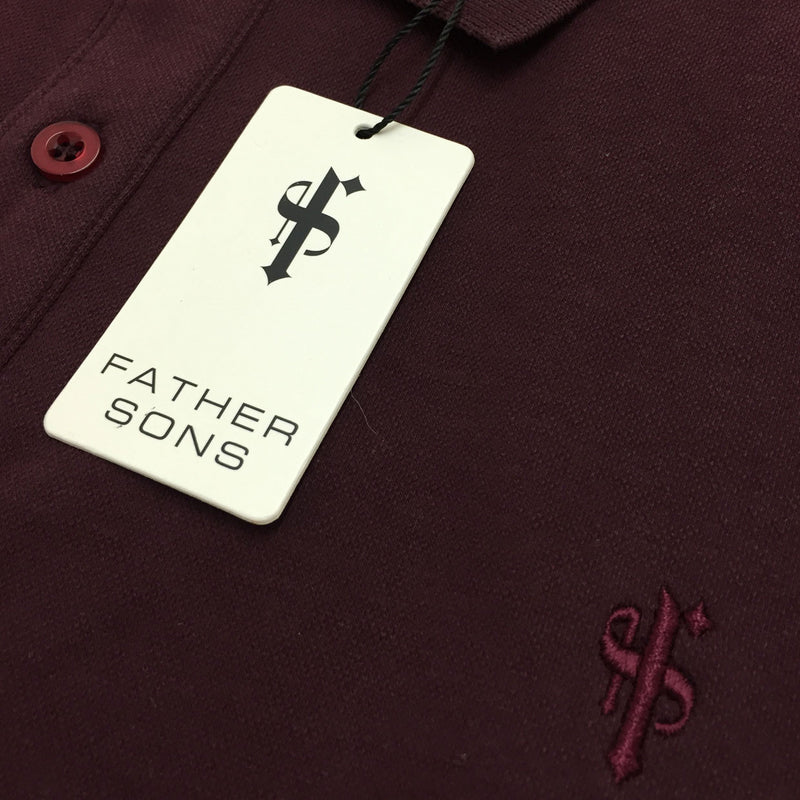Father Sons Classic Burgundy Polo Shirt - FSH042