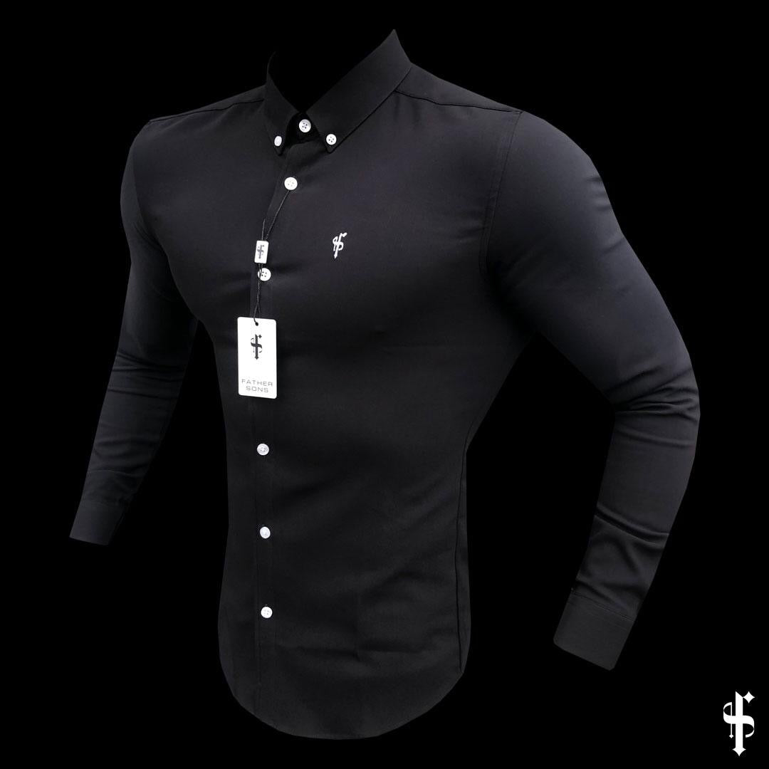 Super Slim Scuba Black Long Sleeve Stretch - FS649