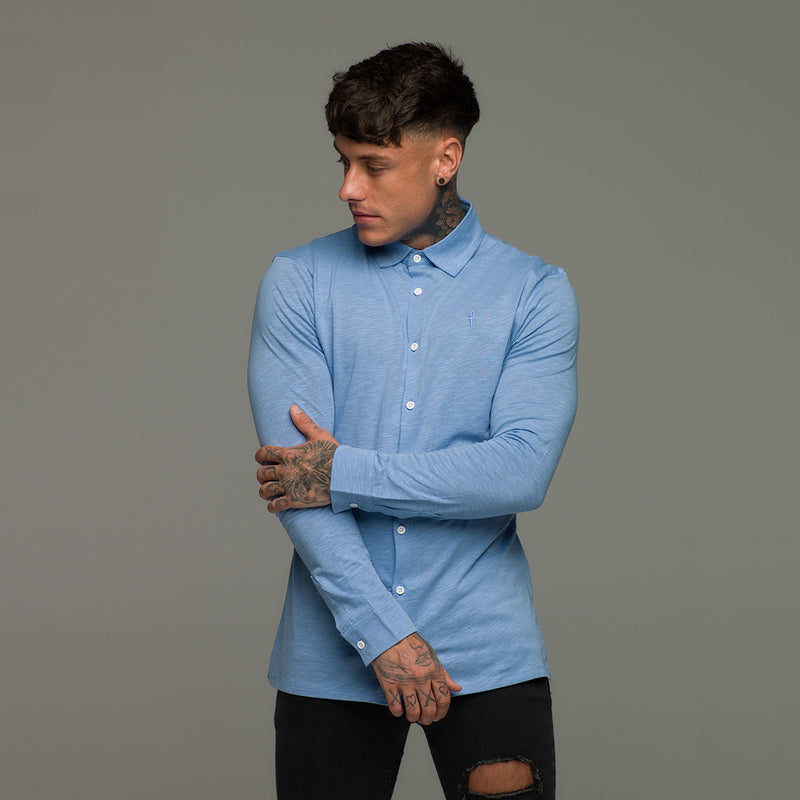 Father Sons Super Slim Baby Blue Jersey - FSH04 (LAST CHANCE)