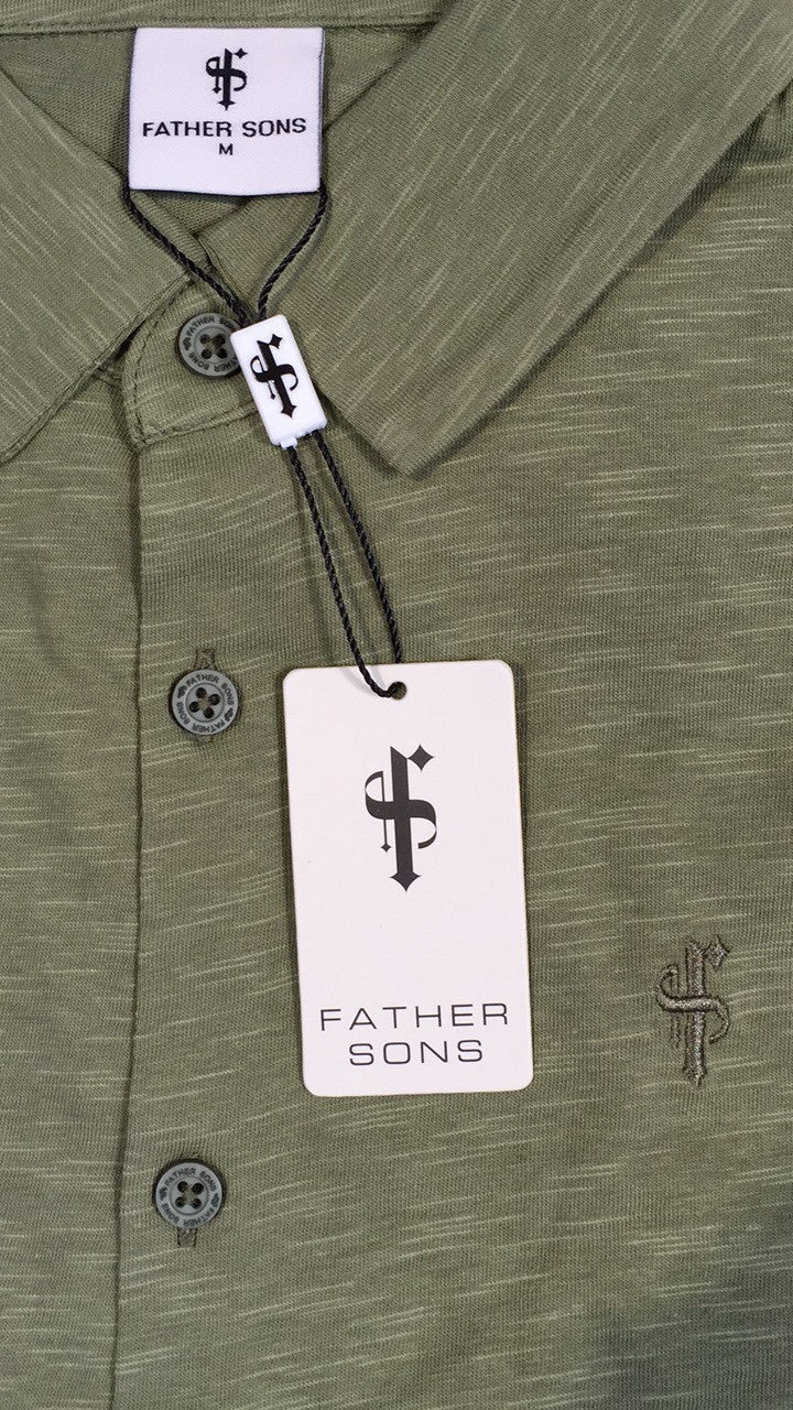Father Sons Super Slim Khaki Jersey Short Sleeve - FSH014 (LAST CHANCE)