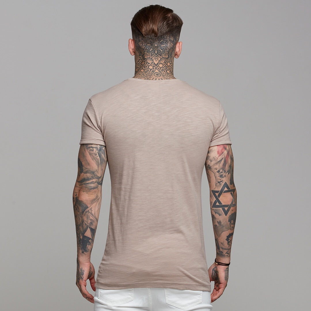 Taupe Slub Crew - FSH261