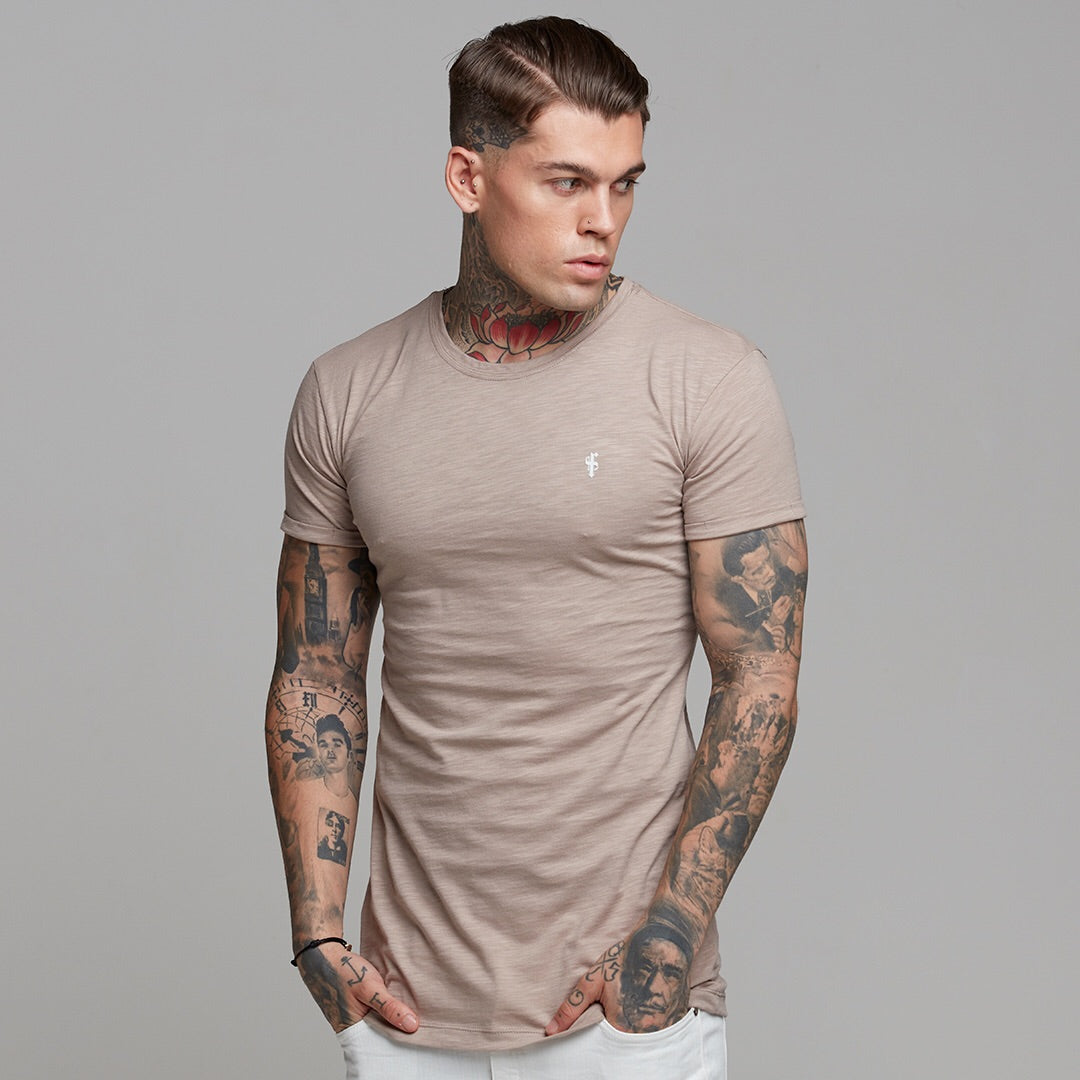Taupe Slub Crew - FSH261