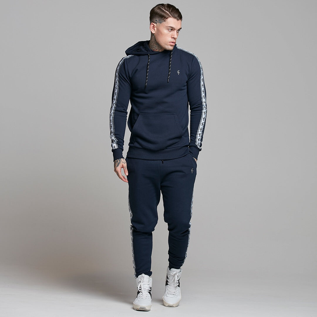 Tapered Navy Hoodie Top - FSM005 (LAST CHANCE)