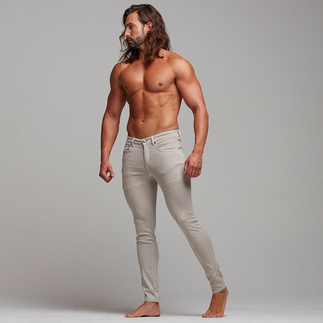 Slim Stretch Beige Jeans - FSH134