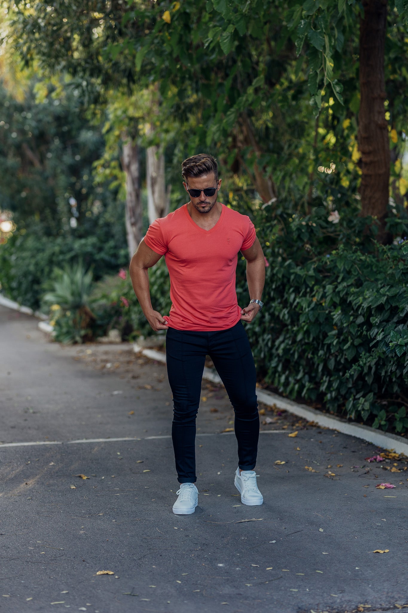 Classic Coral V Neck - FSH763