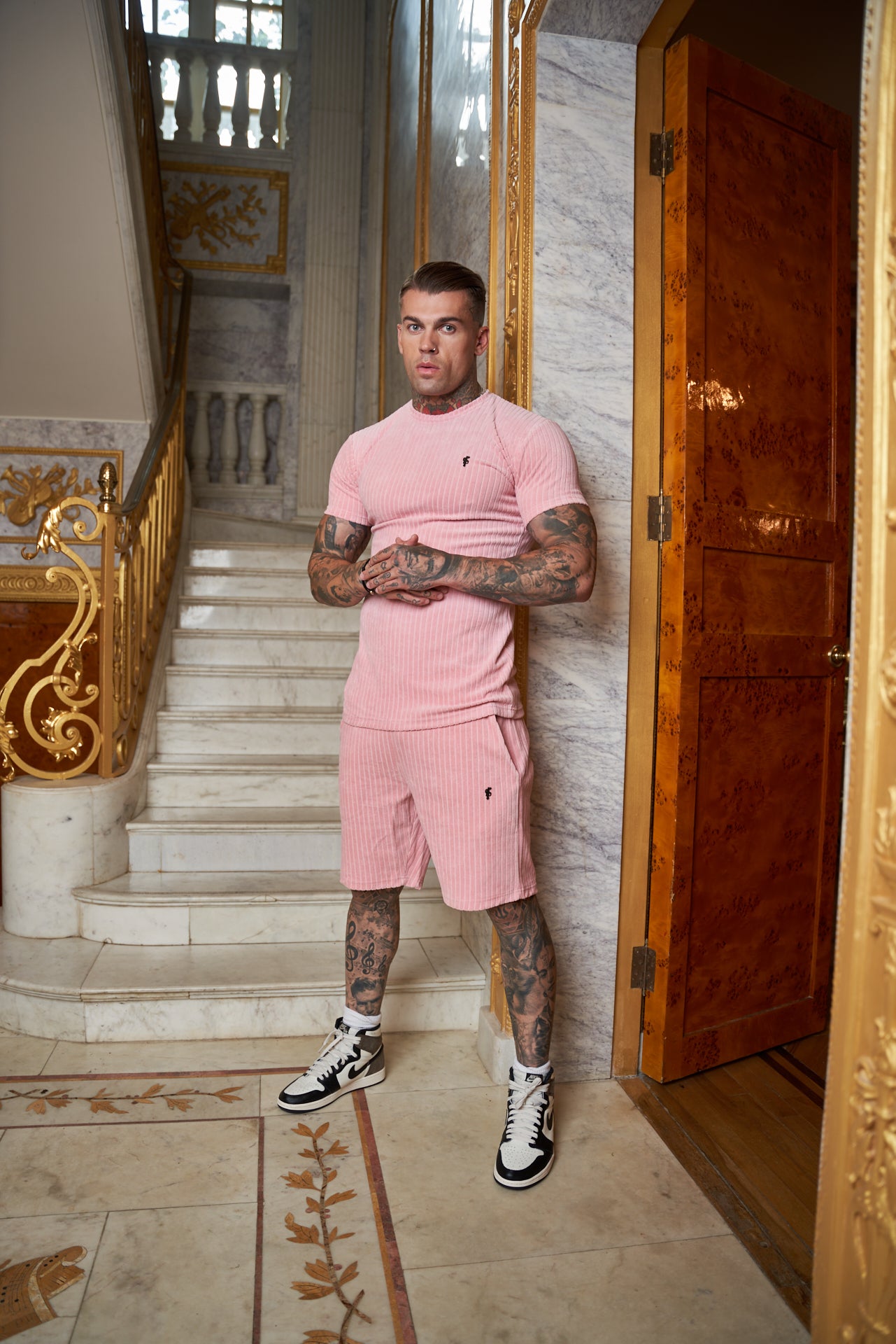 Pink Velour Shorts - FSVS654