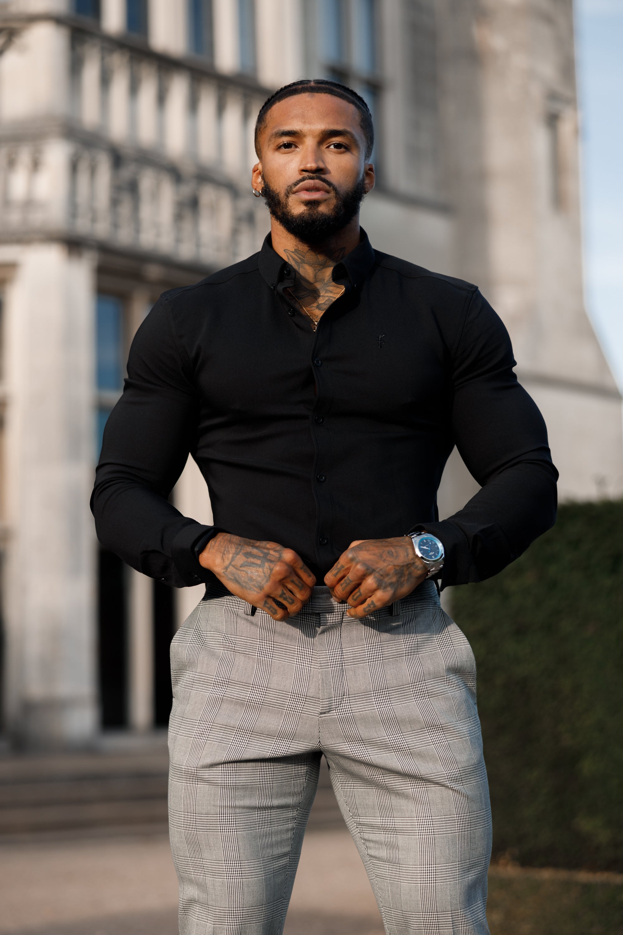 Super Slim Scuba Black Long Sleeve Stretch - FS829