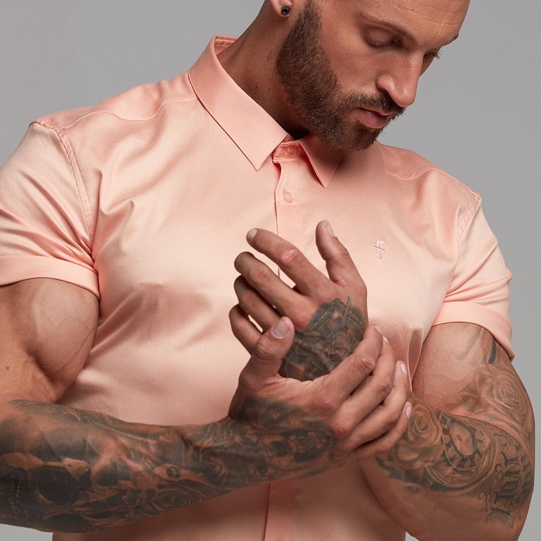 Super Slim Luxe Ultra Stretch Peach Short Sleeve - FS382