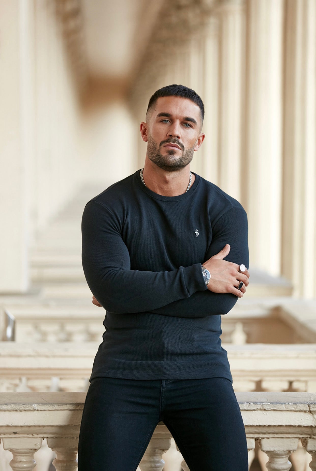 Classic Black Super Slim Jumper - FSH409