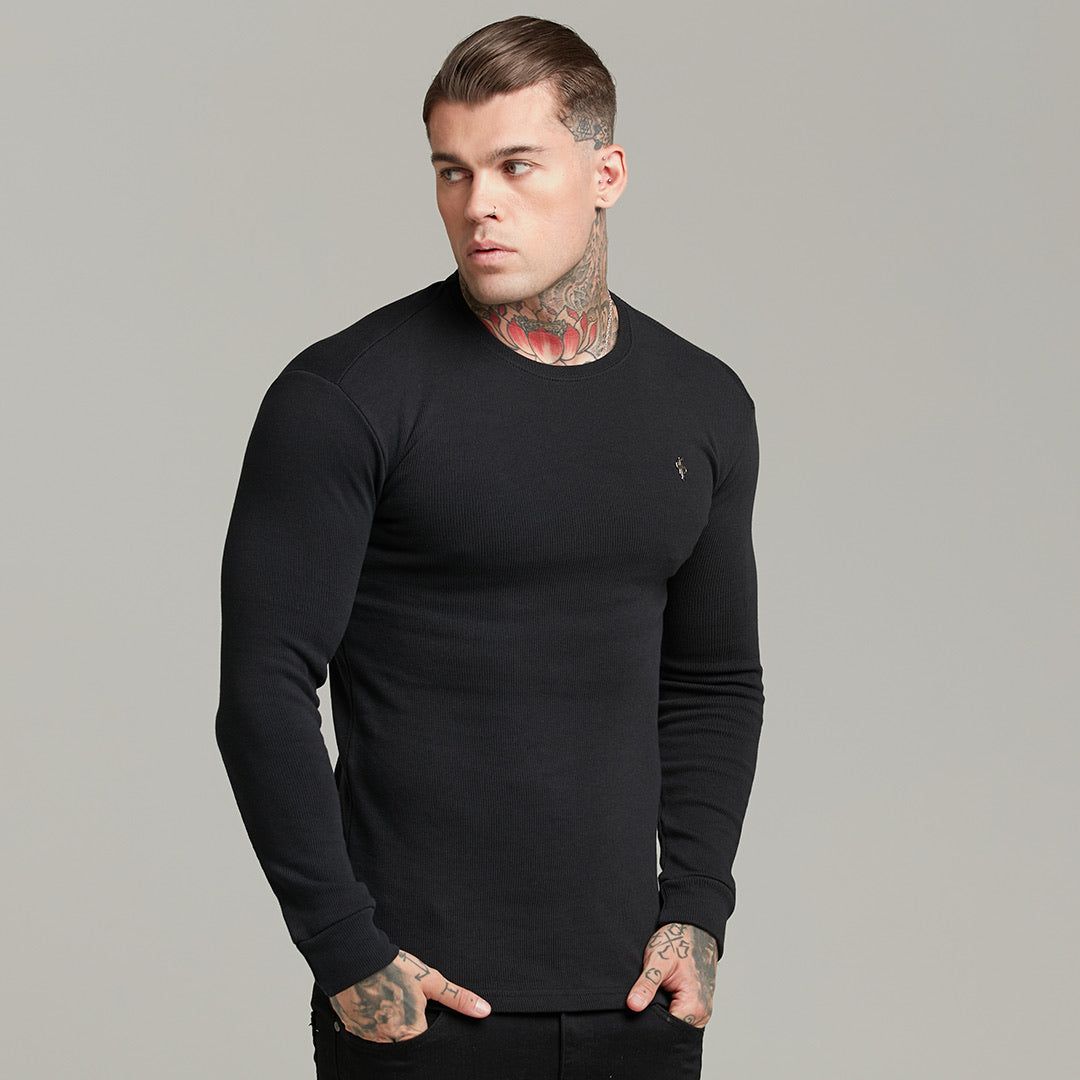 Classic Black Super Slim Jumper - FSH409