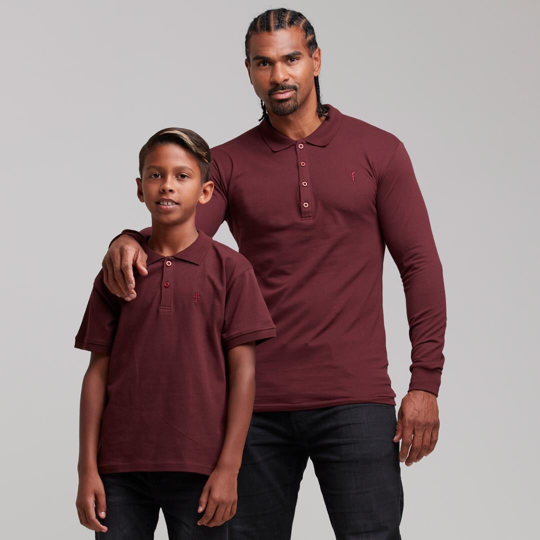 Boys Classic Burgundy Polo Shirt - FSB022 (LAST CHANCE)
