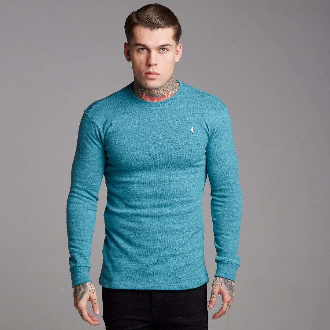 Classic Teal Super Slim Jumper - FSH232