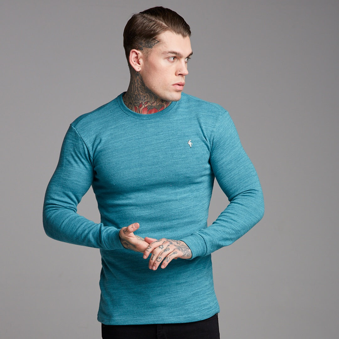 Classic Teal Super Slim Jumper - FSH232