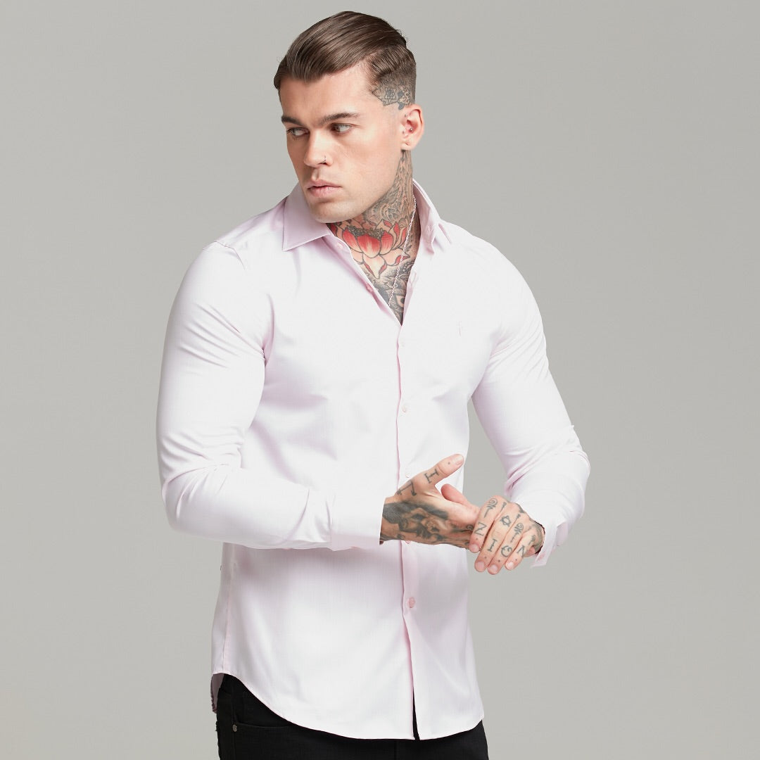 Classic Pink Twill Cutaway Collar - FS600