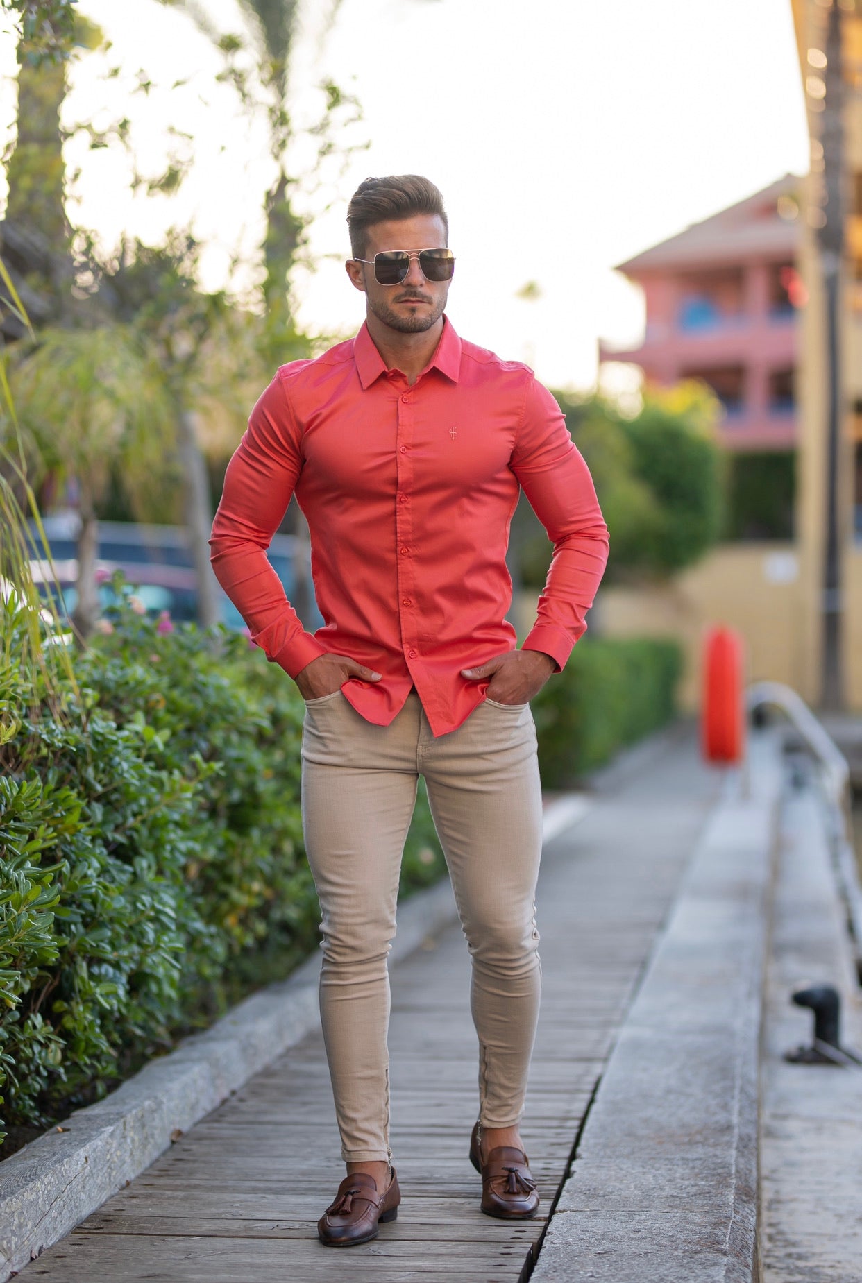 Super Slim Luxe Ultra Stretch Classic Coral Long Sleeve - FS670