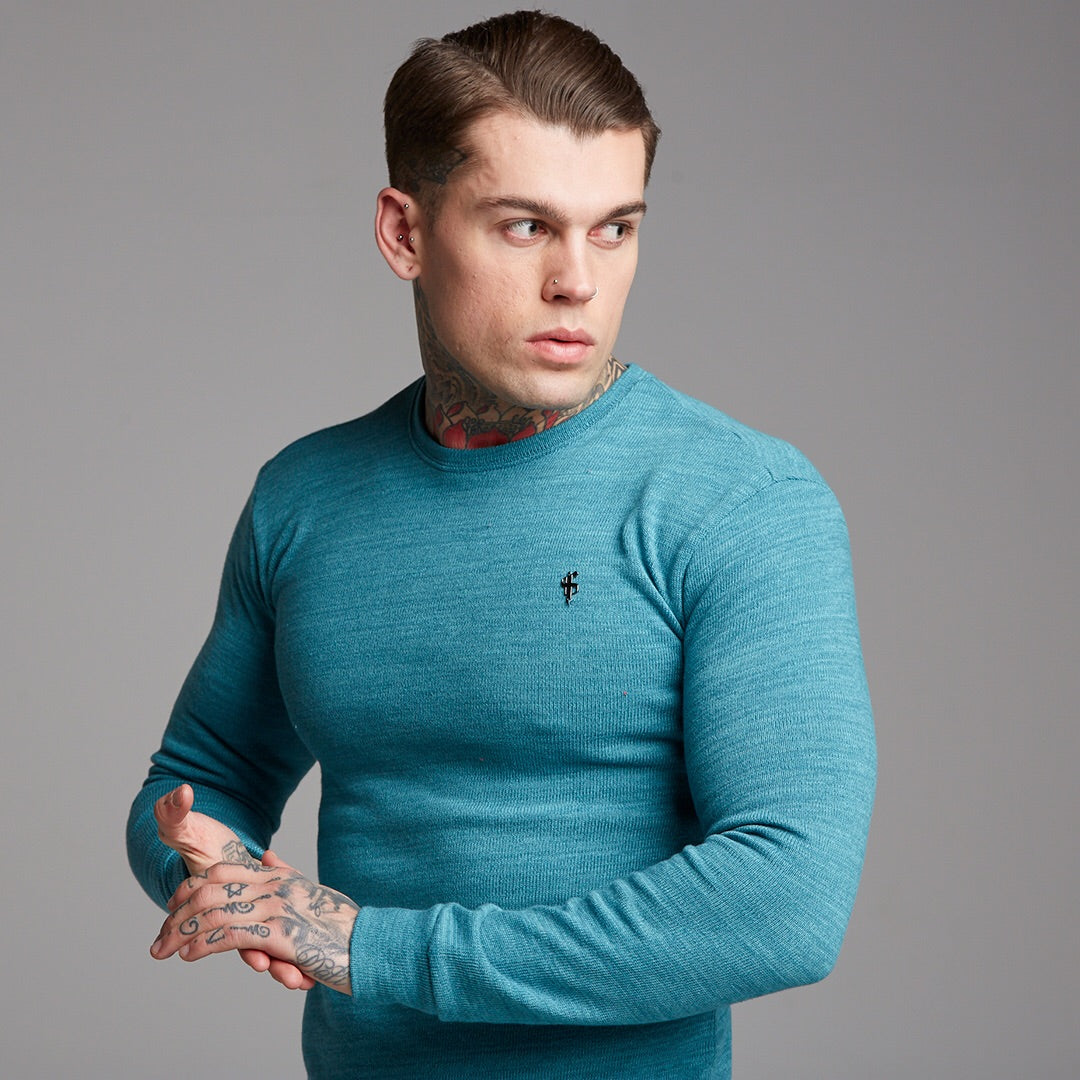 Classic Teal Super Slim Jumper - FSH232