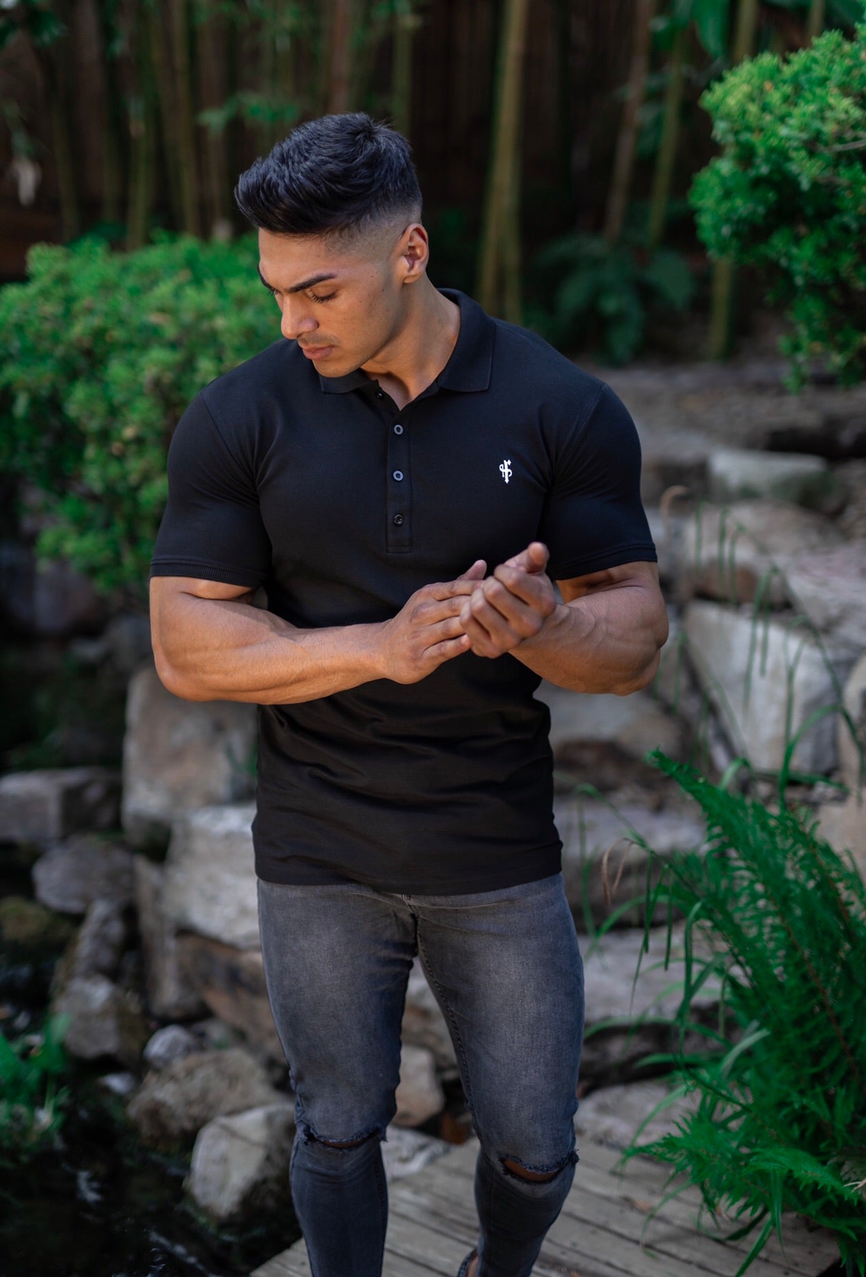Classic Black Polo Shirt - FSH041