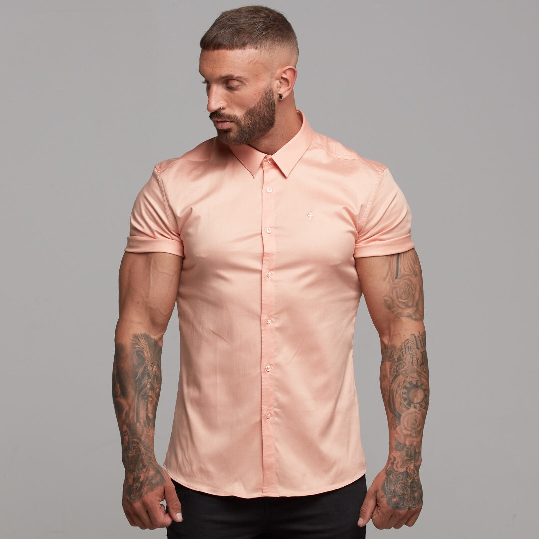 Super Slim Luxe Ultra Stretch Peach Short Sleeve - FS382